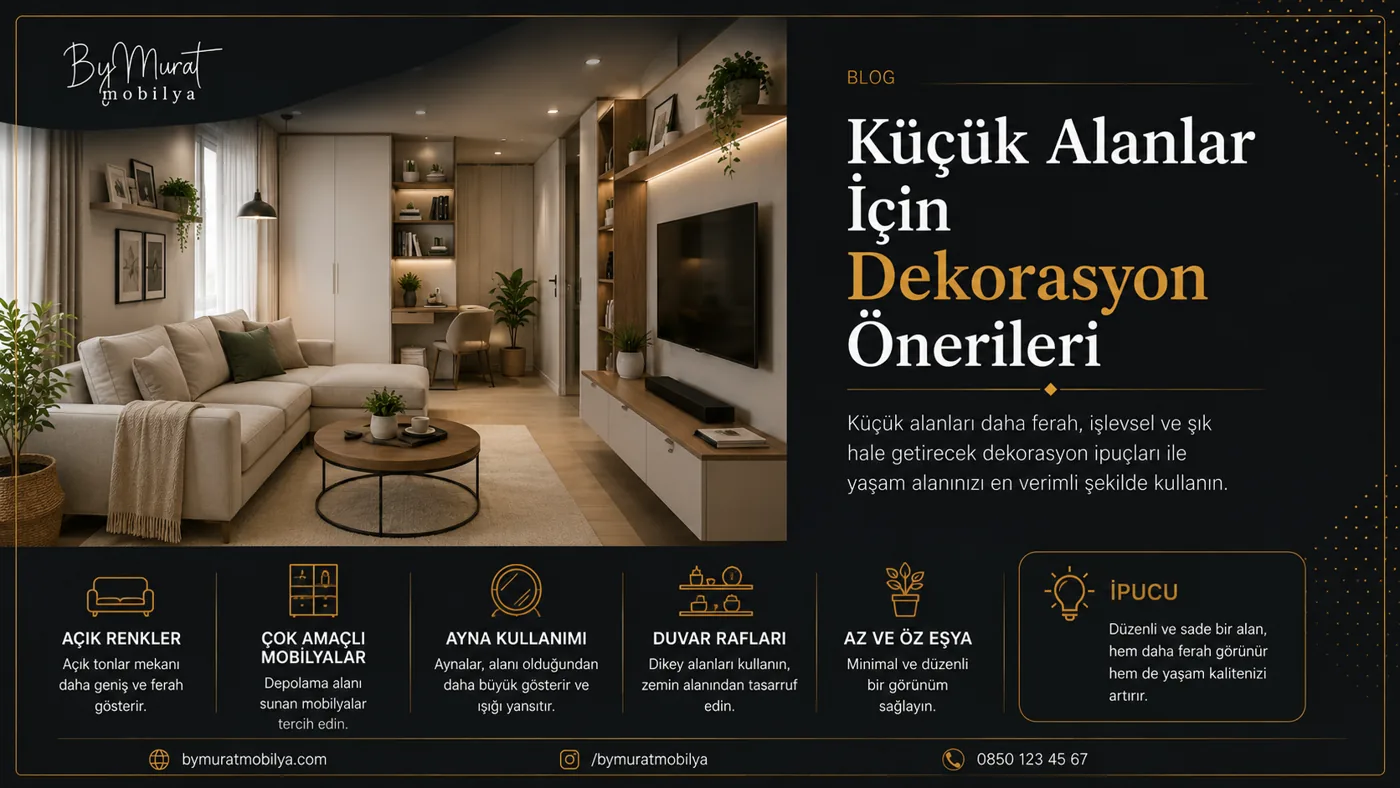 Küçük Alanlar İçin Dekorasyon Önerileri